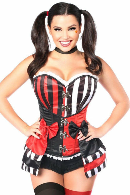 Top Drawer 3 PC Jokester Villian Corset Costume.