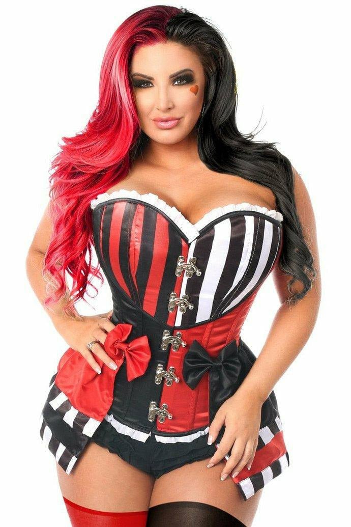Top Drawer 3 PC Jokester Villian Corset Costume.