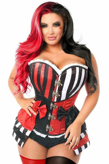 Top Drawer 3 PC Jokester Villian Corset Costume.