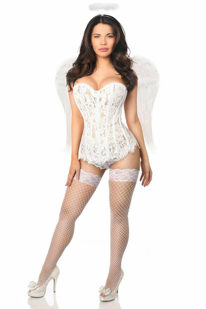 Top Drawer 3 PC Rhinestone Angel Corset Costume.