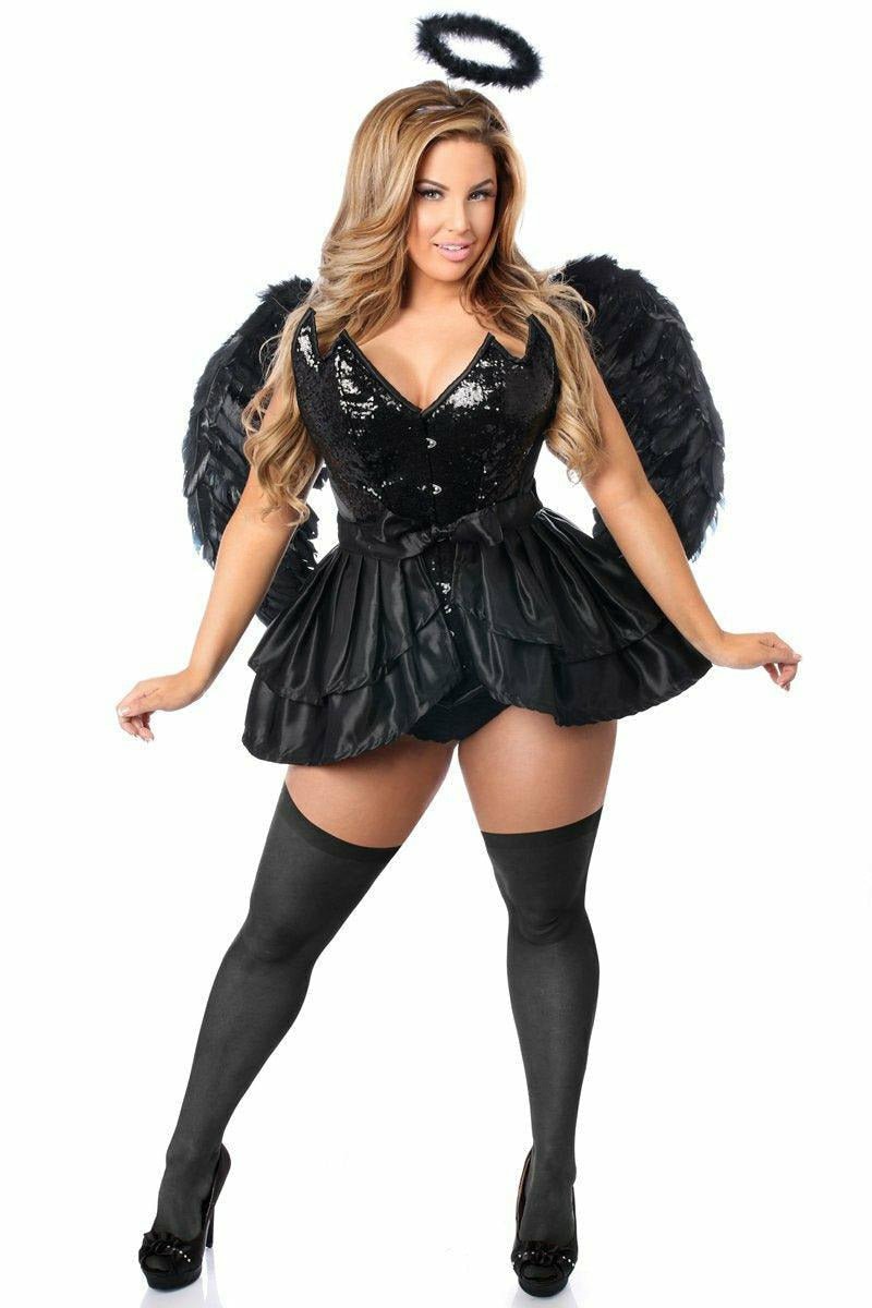 Top Drawer 4 PC Fallen Angel Corset Costume.