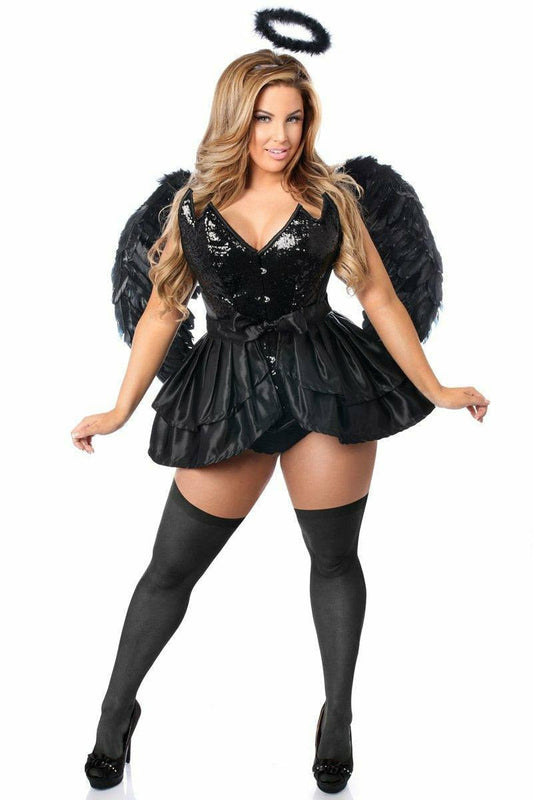 Top Drawer 4 PC Fallen Angel Corset Costume.