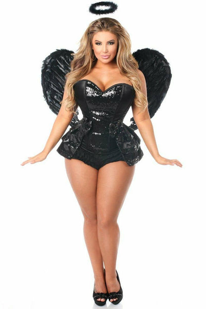 Top Drawer 4 PC Midnight Angel Corset Costume.
