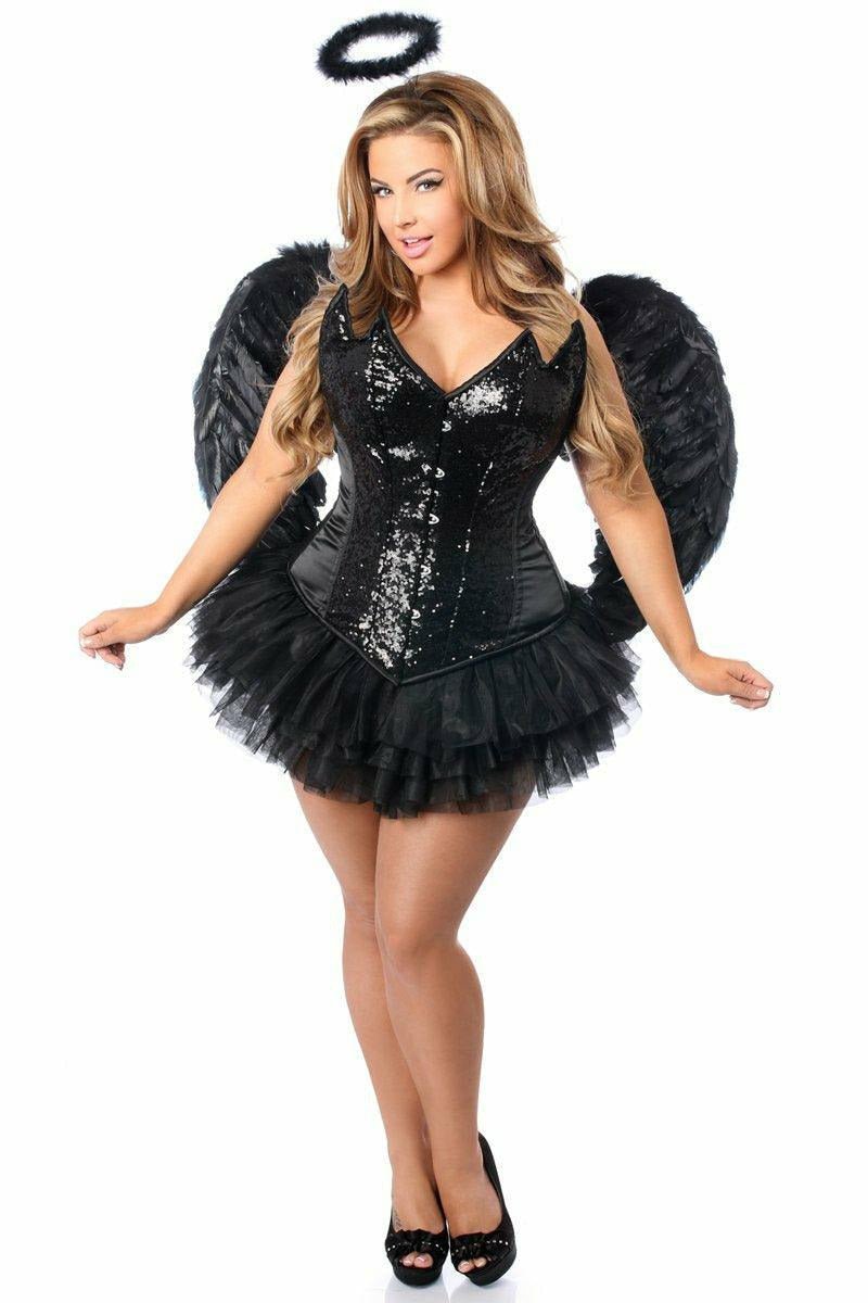 Top Drawer 4 PC Sequin Night Angel Corset Costume.