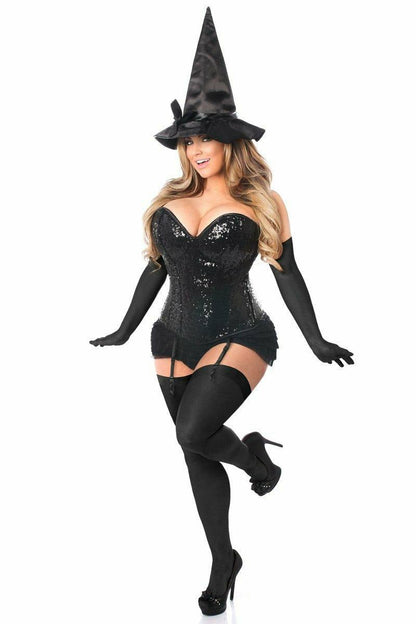 Top Drawer 4 PC Sequin Witch Corset Costume.