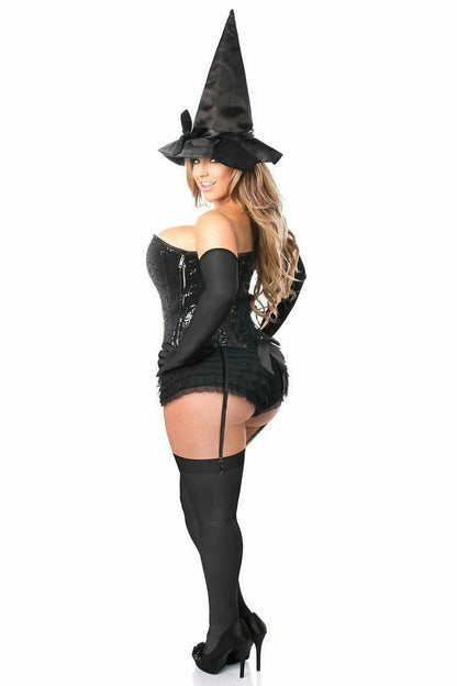 Top Drawer 4 PC Sequin Witch Corset Costume.