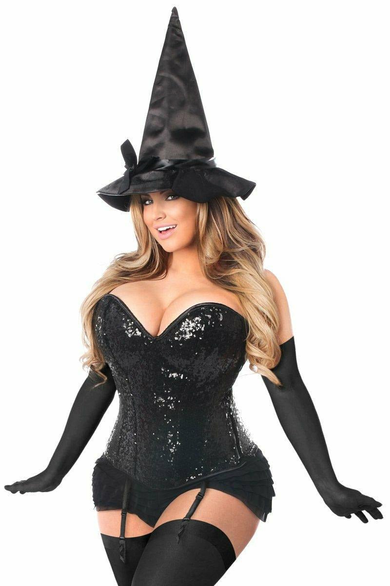 Top Drawer 4 PC Sequin Witch Corset Costume.