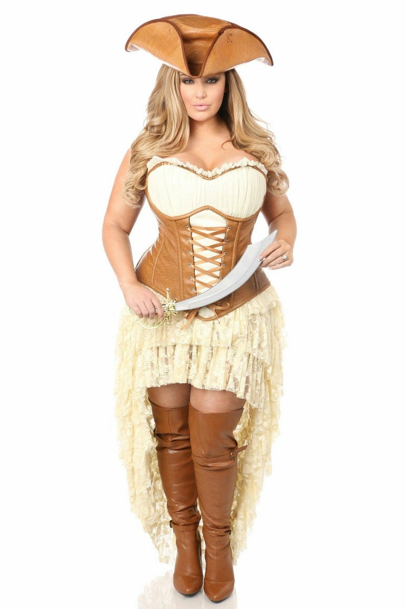 Top Drawer 4 PC Sexy Pirate Corset Costume.