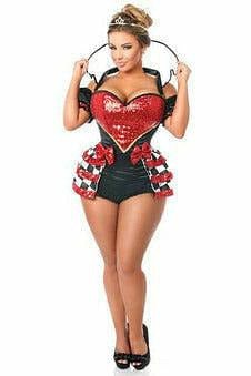 Top Drawer 6 PC Royal Red Queen Corset Costume.