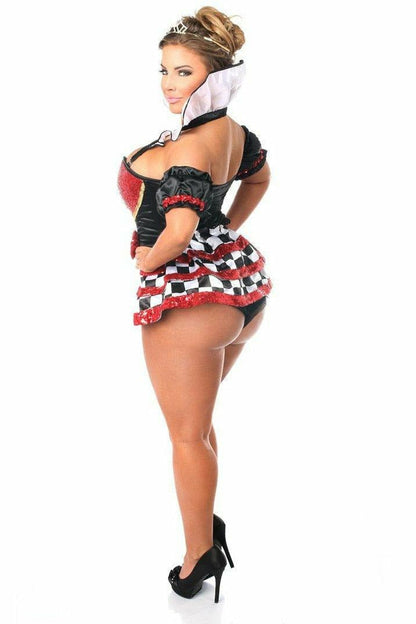 Top Drawer 6 PC Royal Red Queen Corset Costume.