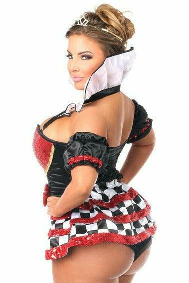 Top Drawer 6 PC Royal Red Queen Corset Costume.