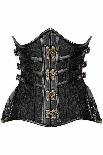 Top Drawer CURVY Steampunk Steel Double Boned Under Bust Corset.