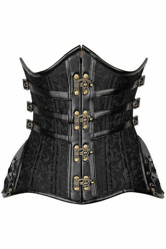 Top Drawer CURVY Steampunk Steel Double Boned Under Bust Corset.