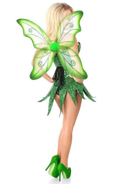 Top Drawer Green Sequin Fairy Corset Dress Costume.