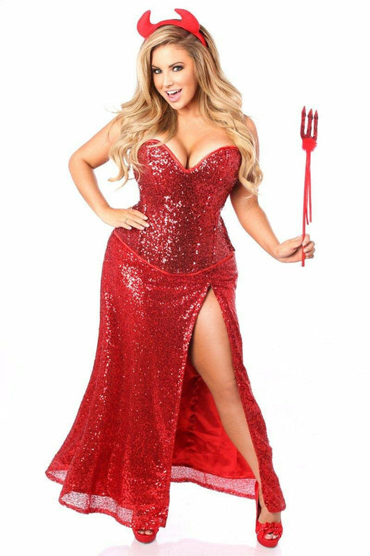 Top Drawer Premium Sequin Devil Costume.