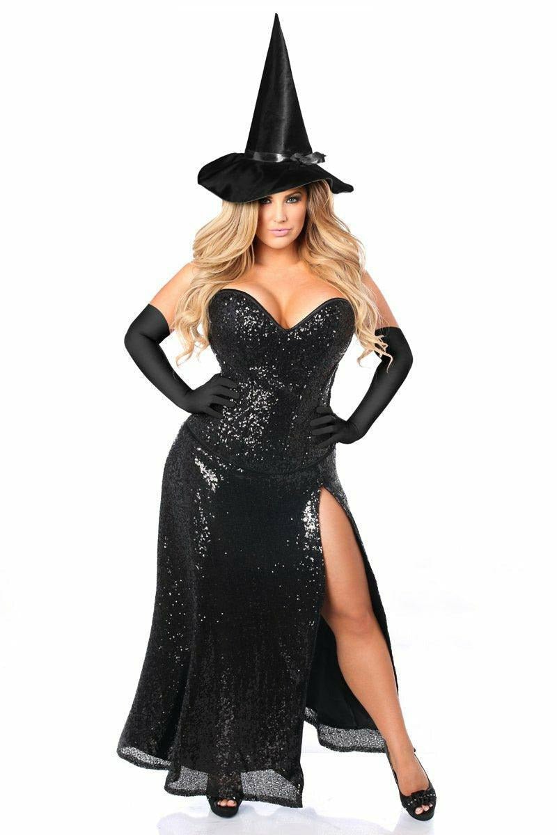 Top Drawer Premium Sequin Witch Corset Costume.