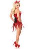 Top Drawer Red Sequin Devil Corset Dress Costume.