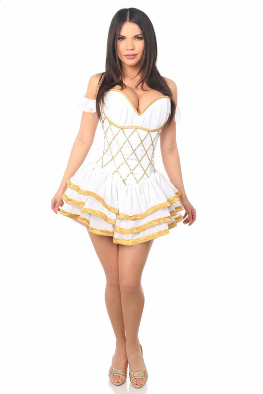 Top Drawer Steel Boned Greek Goddess Corseted Dress.